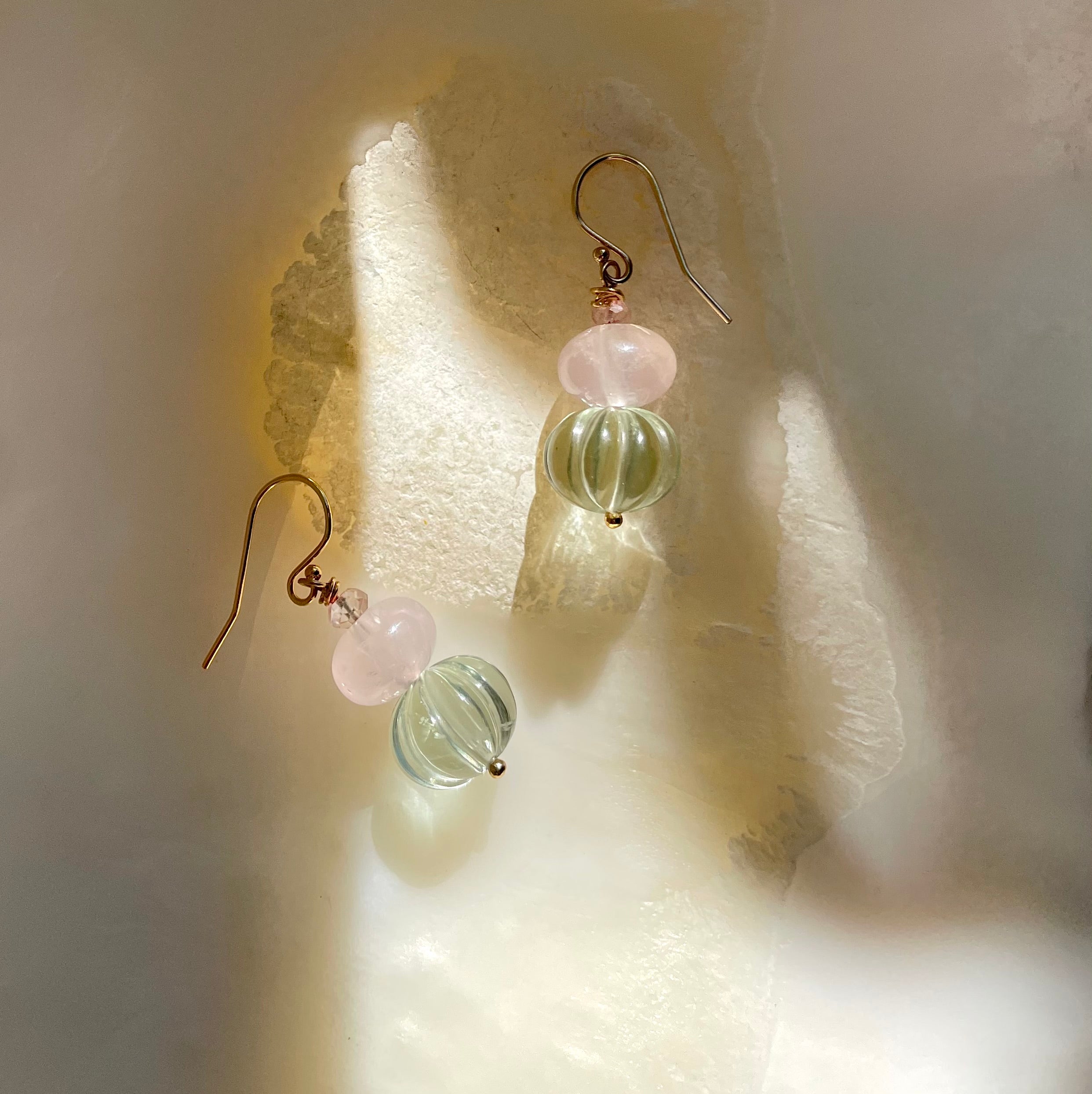 Atlas Collection + Carved Amethyst + Pink Quartz + Pink Topaz