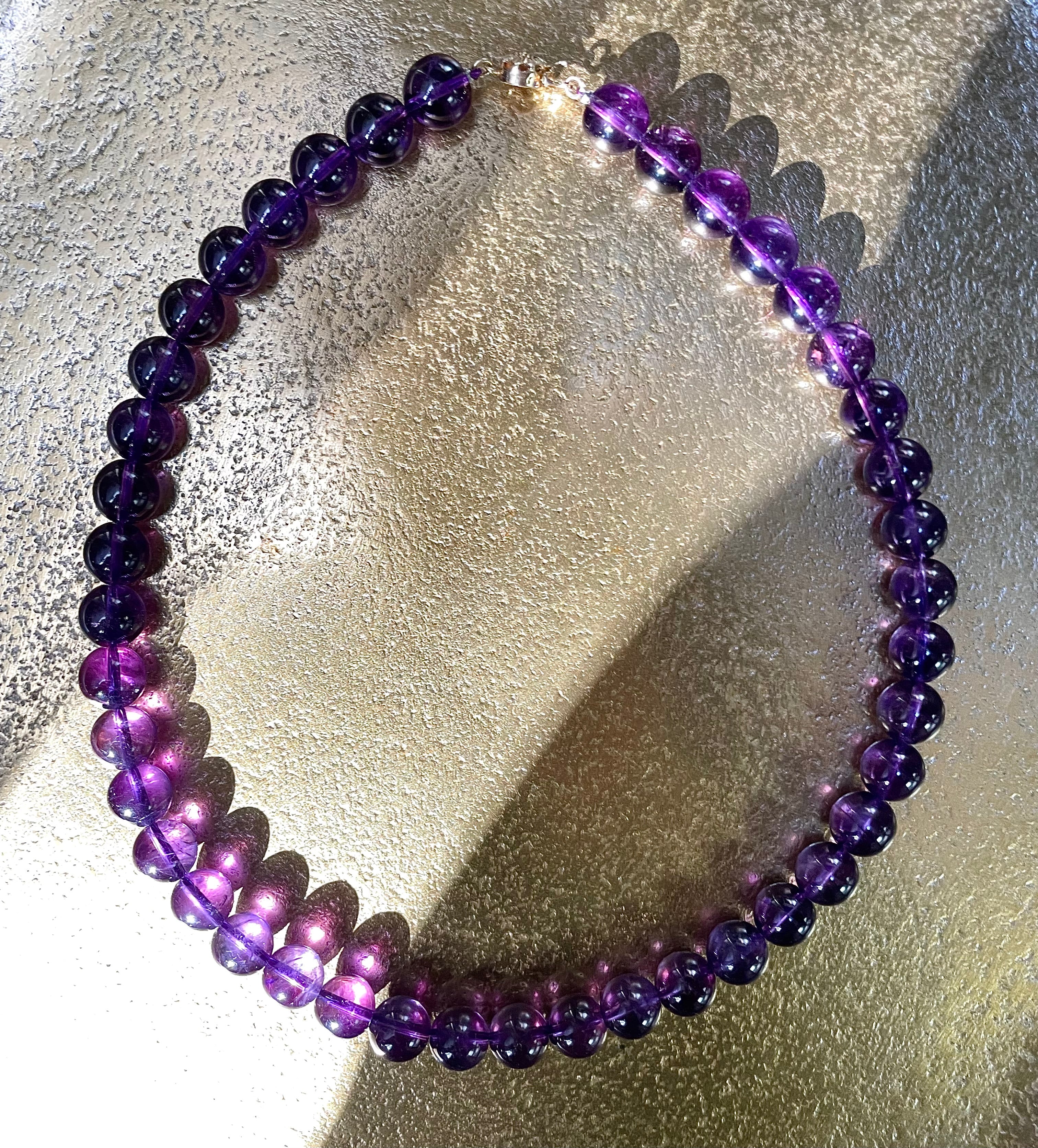 Atlas Collection + Polished Amethyst beaded Necklace.
