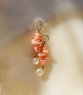 Coastal Collection • Coral & Pearl Twist Drops