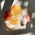 Coastal Collection • Hand carved pink shell + Coral