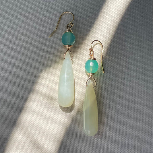 Coastal Collection • Jade & Chalcedony Marine Drops