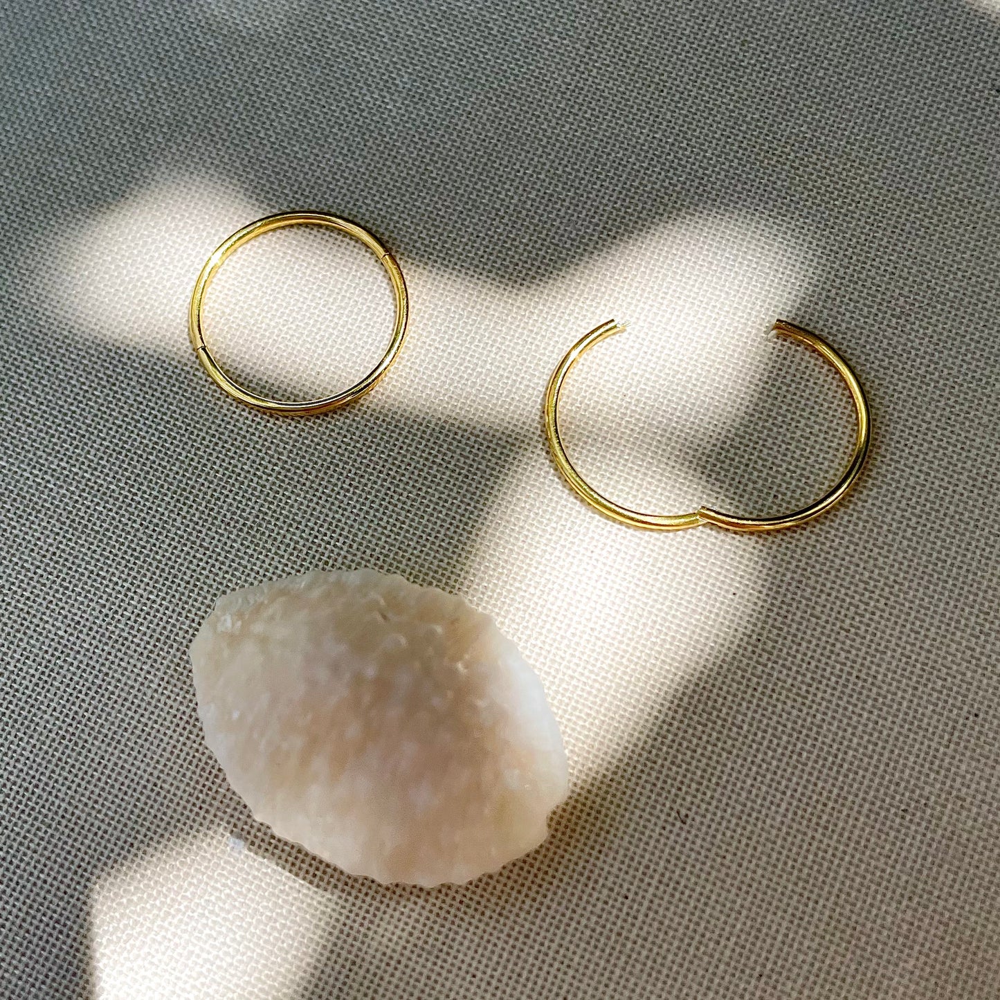 Dahlia Collection • Vermeil Hinged Hoop Earrings