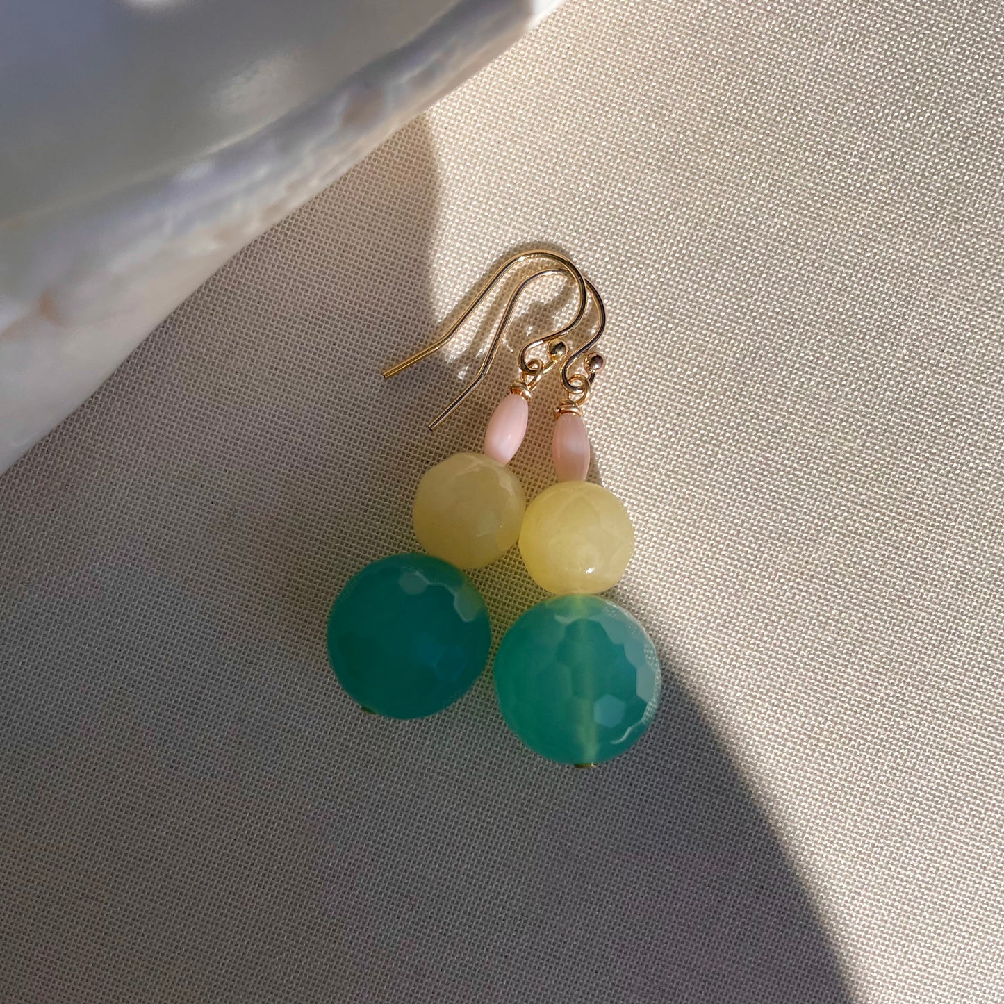 Coastal Collection • Chalcedony, Coral & Agate Pastel Drops.