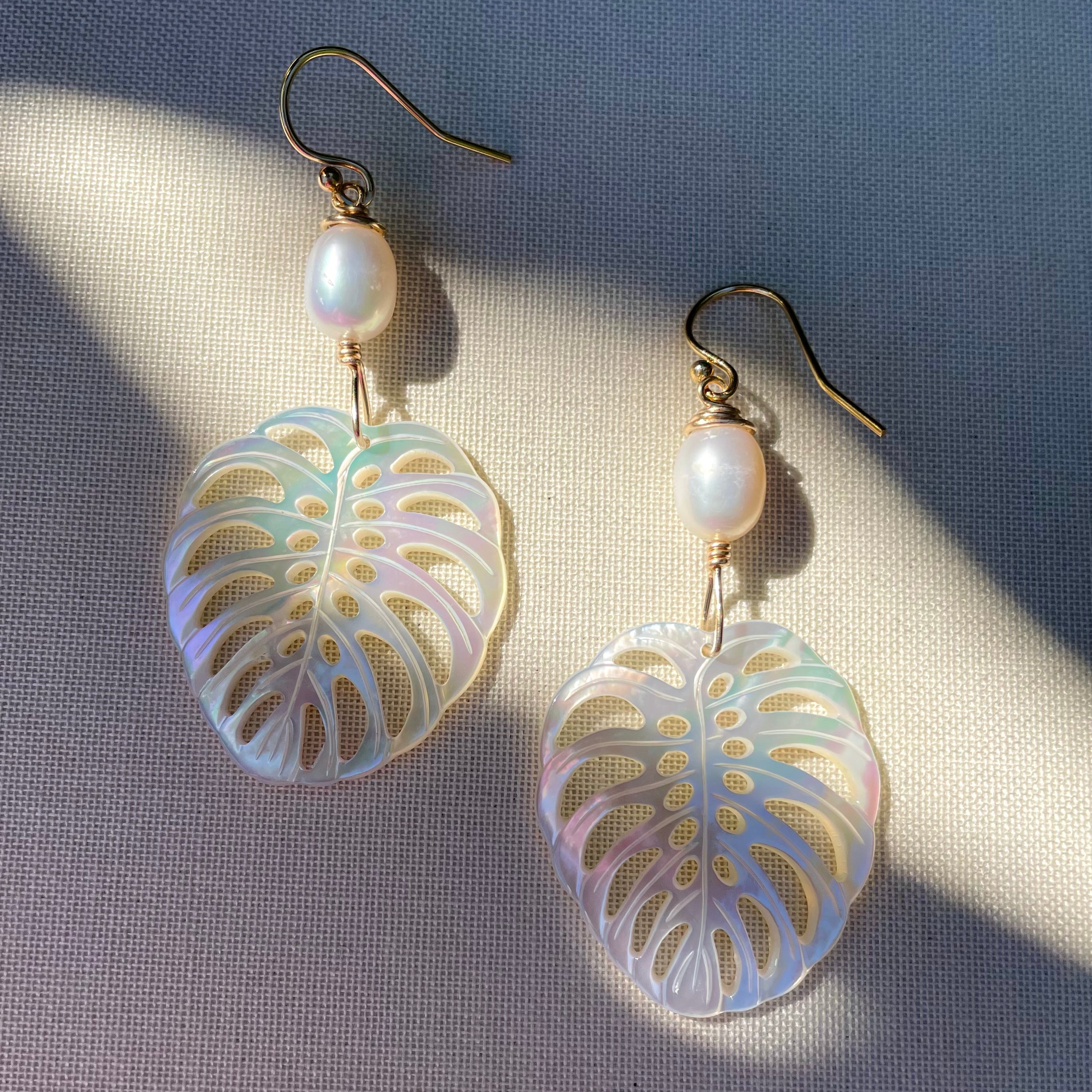 Coastal Collection • Shell & Pearl Filigree Liana Drops