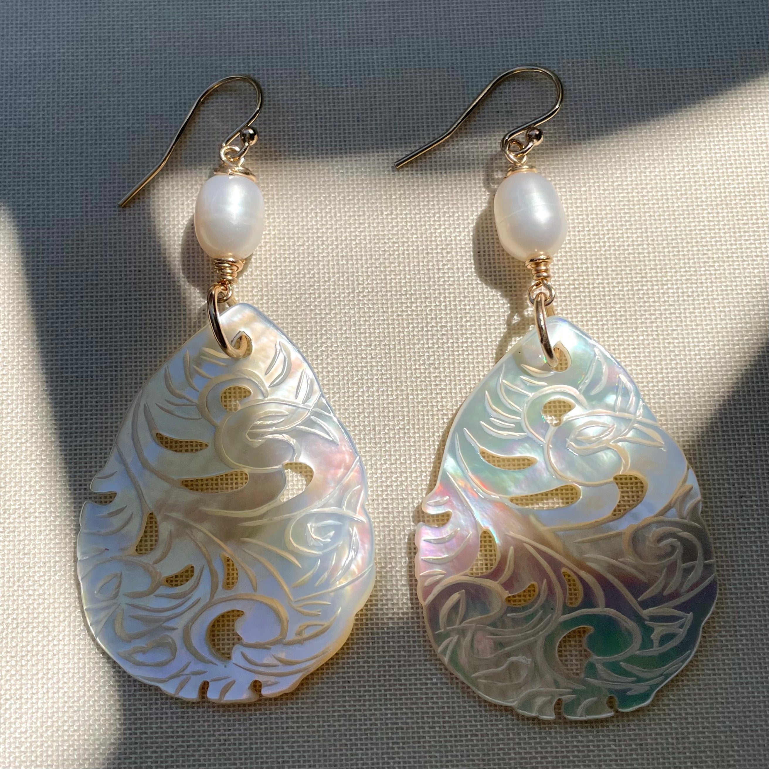 Coastal Collection • Mother of Pearl & Pearl Radiant Drops