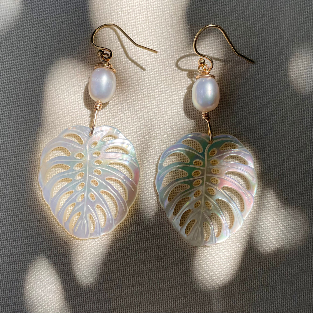 Coastal Collection • Shell & Pearl Filigree Liana Drops